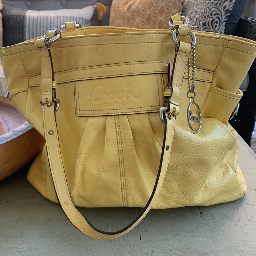 Yellow coach bag